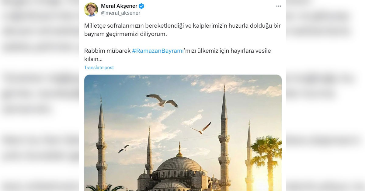 Siyasi liderlerin Ramazan Bayramı mesajı! Siyasi liderlerin Ramazan Bayramı mesajı!