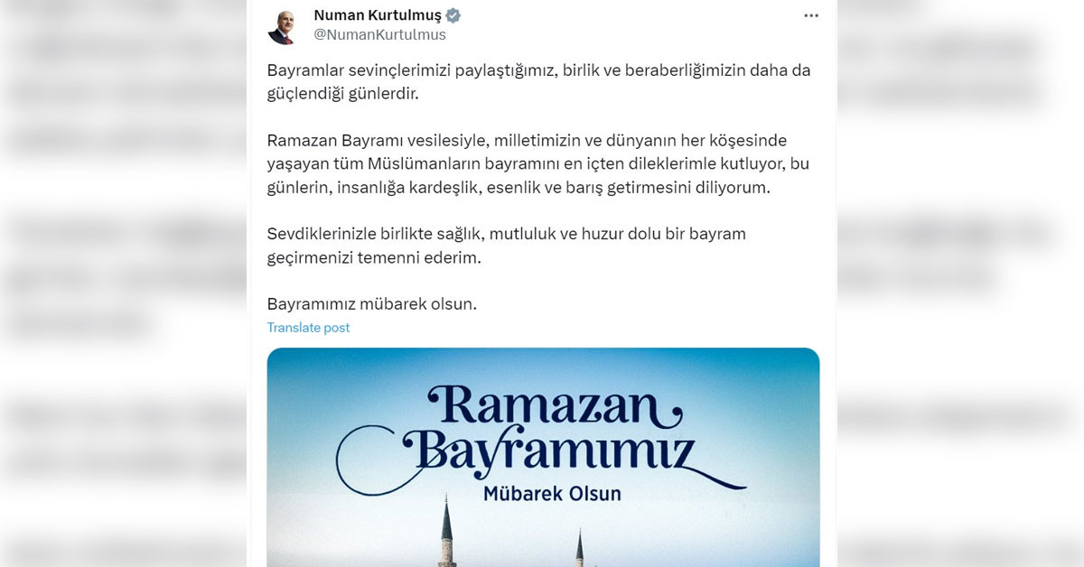 Siyasi liderlerin Ramazan Bayramı mesajı! Siyasi liderlerin Ramazan Bayramı mesajı!