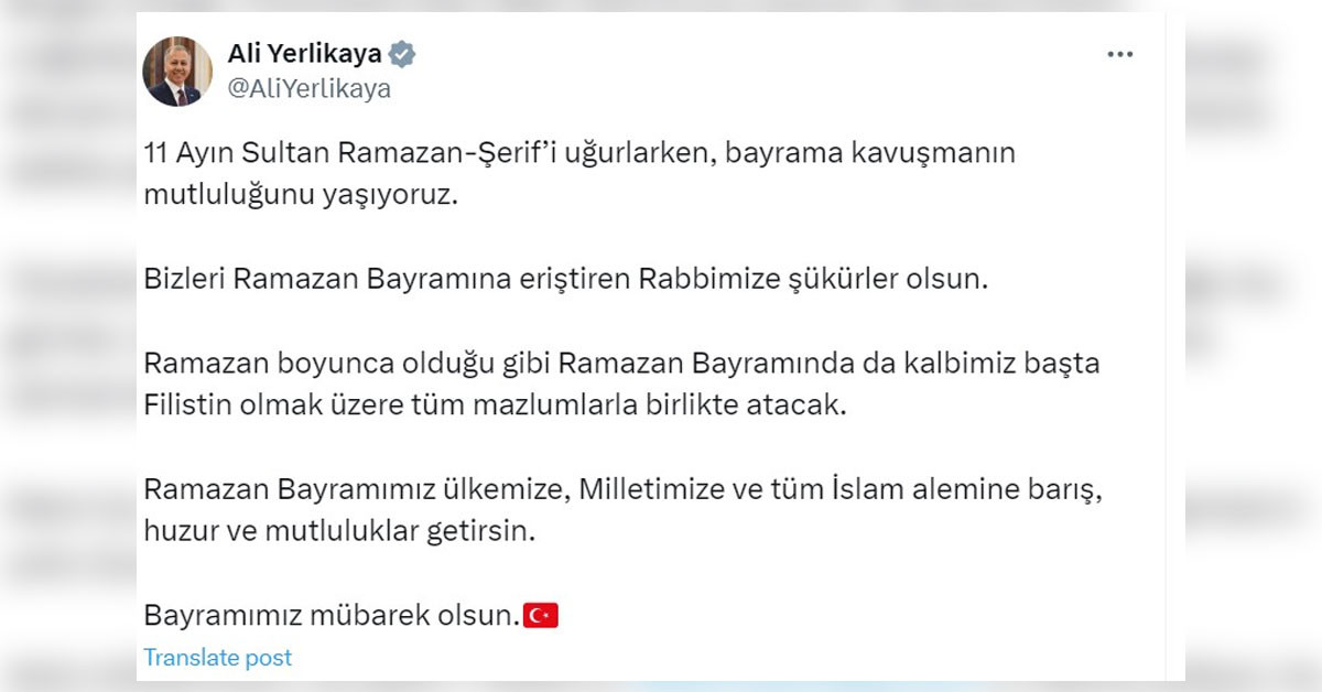 Siyasi liderlerin Ramazan Bayramı mesajı! Siyasi liderlerin Ramazan Bayramı mesajı!