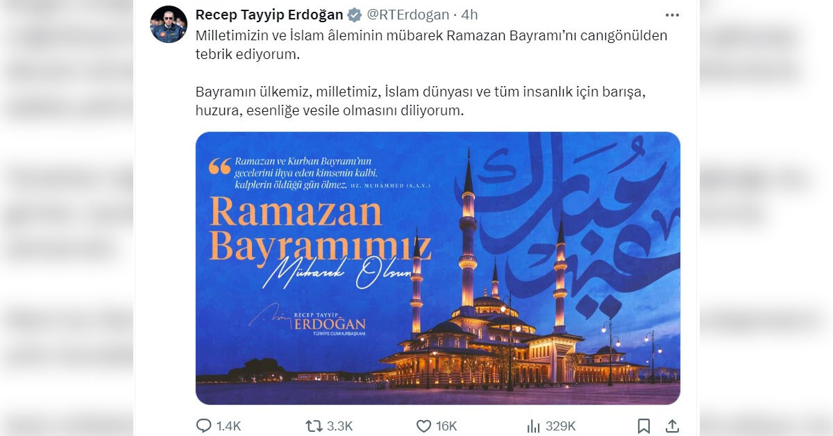 Siyasi liderlerin Ramazan Bayramı mesajı! Siyasi liderlerin Ramazan Bayramı mesajı!