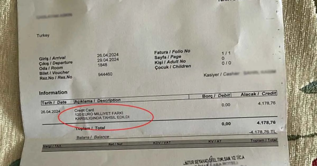 Türk vatandaşından ‘milliyet farkı ücreti’ almıştı: Bakan Ersoy otele verilen cezayı duyurdu Türk vatandaşından ‘milliyet farkı ücreti’ almıştı: Bakan Ersoy otele verilen cezayı duyurdu