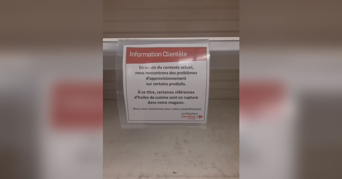 Ukrayna'dan kaynaklanan ayçiçek yağı sıkıntısı şimdi de Fransa'da: Raflar bomboş!