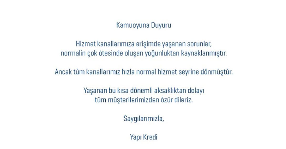 Yapı Kredi çöktü mü?