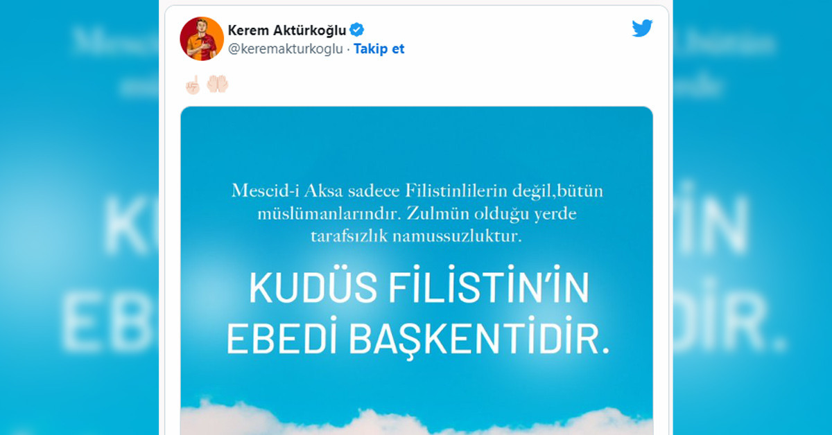 Yıldız oyuncudan Kudüs mesajı