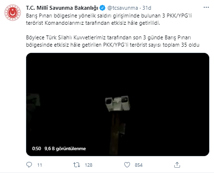 Barış Pınarı Bölgesinde 35 Terörist Etkisiz Hale Getirildi35456456