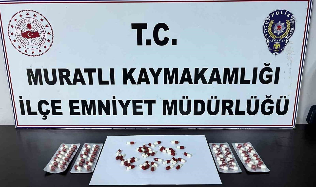 100 ADET SENTETİK UYUŞTURUCU HAP ELE GEÇİRİLDİ.
