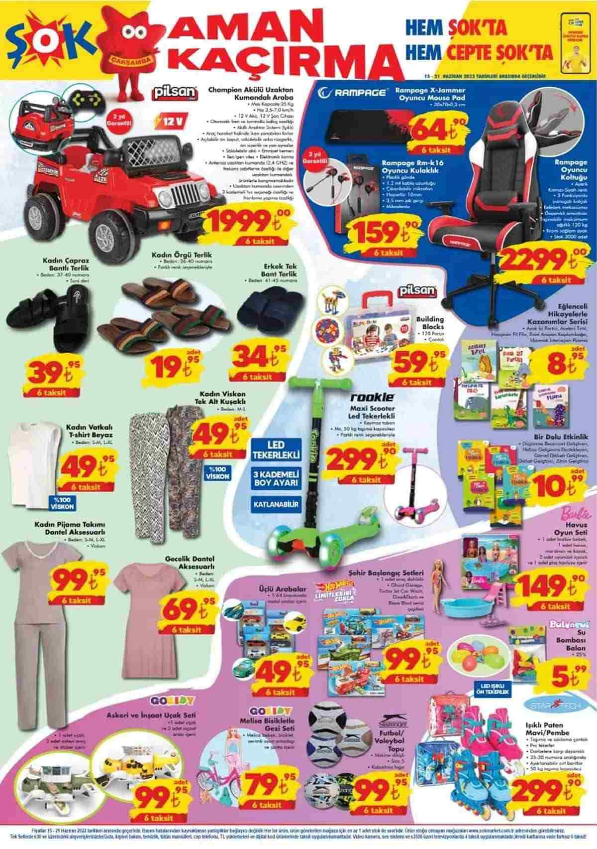 15 Haziran Şok market aktüel ürünler