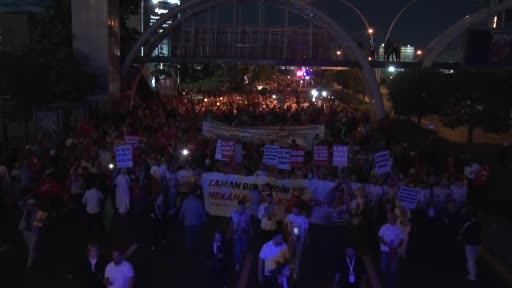 15 Temmuz'un 10. yıl dönümünde Cumhurbaşkanlığı Külliyesi'ne yürüyüş