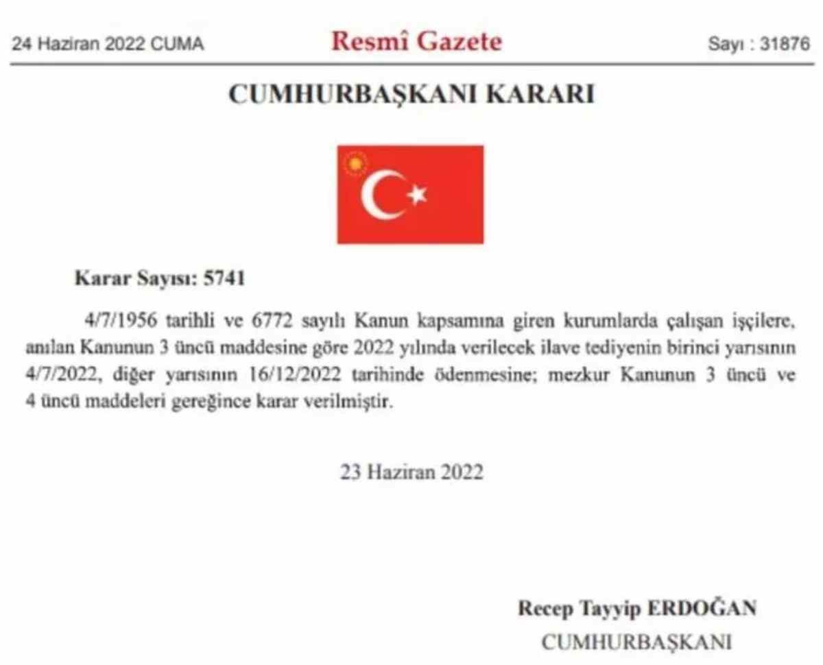 24 Haziran 2022 tarihli Resmi Gazete