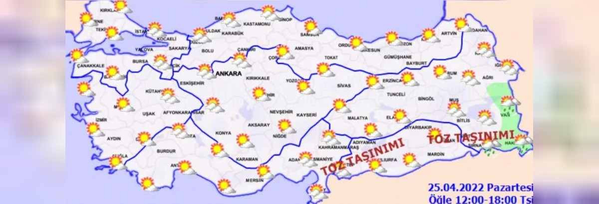 25 Nisan Hava Tahminleri