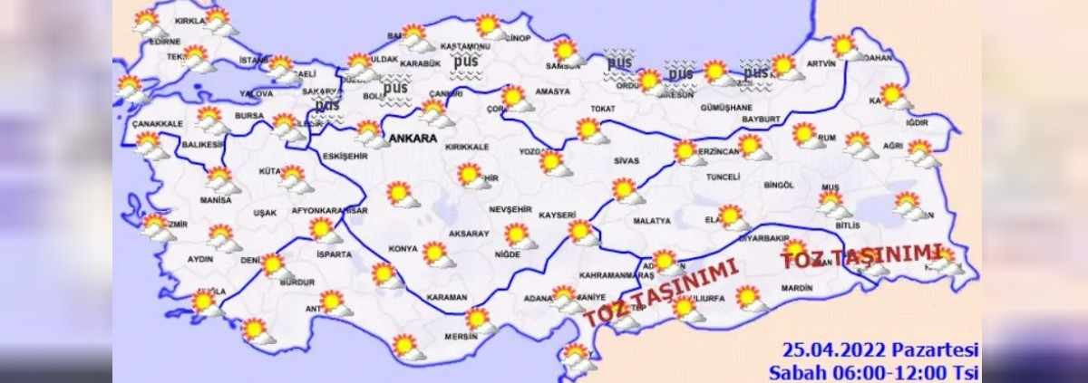 25 Nisan Hava Tahminleri