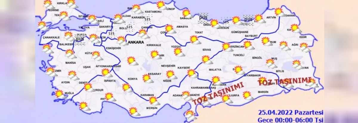 25 Nisan Hava Tahminleri