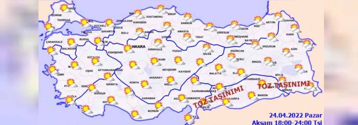25 Nisan Hava Tahminleri