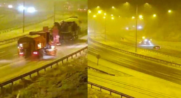 Anadolu Otoyolu beyaza büründü: Kar kalınlığı 10 cm oldu