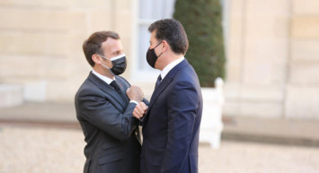 Barzani ile Macron Paris'te Buluştu