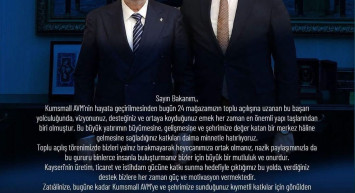 Başkan Sarıkaya'dan Elitaş'a teşekkür