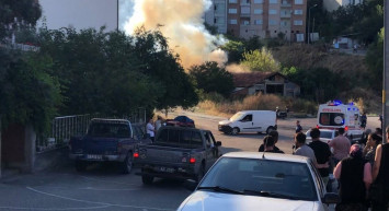 Bilecik'te çıkan ot yangını, tüp deposuna sıçramadan söndürüldü