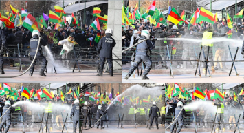 Brüksel’de YPG/SDG provokasyonuna polis duvarı