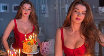 Burcu doğum günü kutlamasında cesur kıyafetiyle göz kamaştırdı