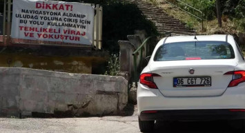 Bursa'nın Uludağ yolunda seyir halinde olan ve o esnada navigasyon kullanan sürücülere dikkat!