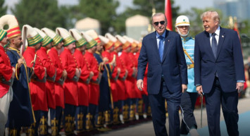 Cumhurbaşkanı Erdoğan, ABD Başkanı Trump'ı Beştepe'de resmi törenle karşıladı