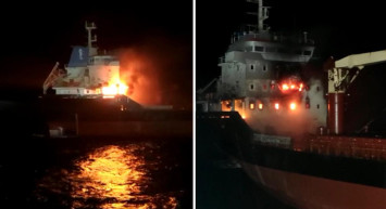 Denizde dehşet: Sinop’taki kuru yük yemişi bir anda alev aldı, kayıp ve yaralılar var