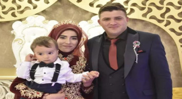 Düğünde şaşırtan konuk! Çift düğünlerine 1.5 yaşında oğullarıyla katıldı