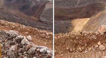 Erzincan’da madende toprak kayması meydana geldi