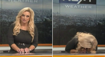 Hava durumu sunucusunun korkutan anları: Bir anda yere yığıldı