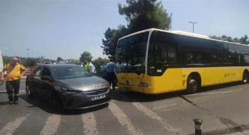 İstanbul Beşiktaş’ta korkutan kaza: Otomobil İETT otobüsüne çarptı! Yaralılar var