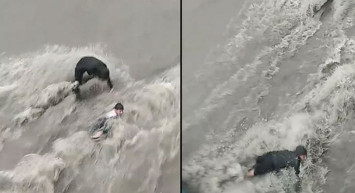 İstanbul’daki yağışla az kalsın bir kişinin canına mal oluyordu: Esenyurt’ta bir vatandaş sele kapıldı