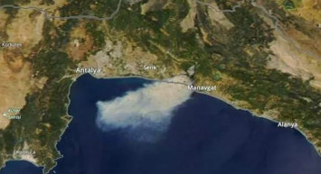 Manavgat'taki Yangın Uydudan Görüntülendi!
