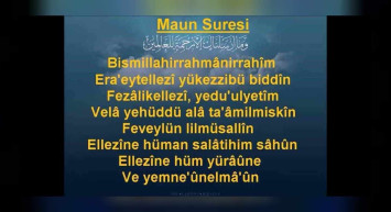 Maun Suresi okunuşu ve anlamı: Maun Suresi anlamı, Türkçe meali, arapça yazılışı ve diyanet tefsiri