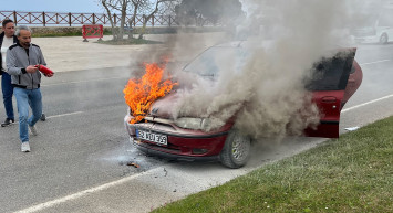 Ordu'da korkutan yangın: Araç bir anda alev aldı!