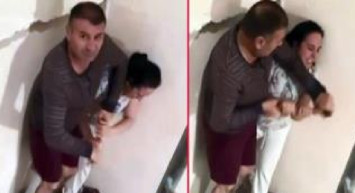 Yengesini çocuklarının gözü önünde keser sapıyla dövdü! Ne kameralara aldırış etti ne çocuklara