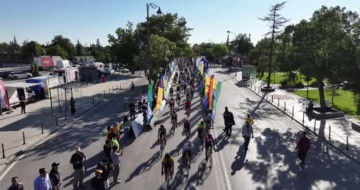 Konya'da granfondo bisiklet yol yarışı heyecanı