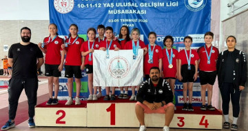 Körfez Gençlerbirliği yüzmede 21 birincilikle 29 madalya kazandı