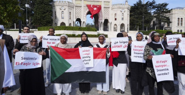 İstanbul'da Sudan için Dayanışma Gösterisi
