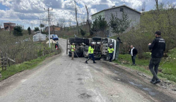 Beton Mikseri Devrildi, 1 Kişi Yaralandı