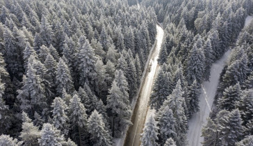 Bolu, Düzce ve Karabük'te Bembeyaz Kış Manzaraları