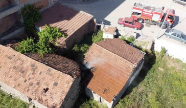 Çorum’un Alaca ilçesinde metruk evde yangın