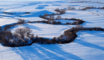 Kars’ın Menderesleri Mart Ayında Karla Kaplandı