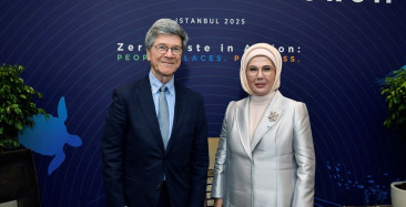 Emine Erdoğan ve Jeffrey Sachs'tan Önemli Görüşme