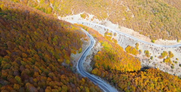 Şebek Geçidi'nde Sonbahar Renkleri Dronla Görüntülendi