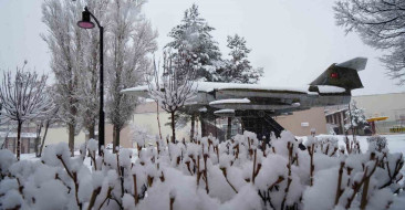 Erzurum'da Karla Kaplanan Sokaklar