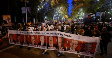 İspanya'da Filistin'e Destek Gösterileri