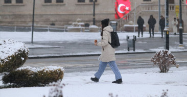 Sivas'ta Kar Yağışı Etkisini Gösteriyor