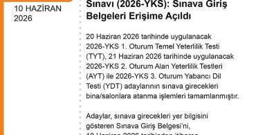 2026-YKS Giriş Belgeleri Yayınlandı
