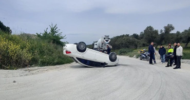 80 Yaşındaki Sürücü Takla Atan Araçtan Kurtuldu