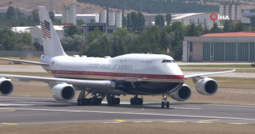 ABD Başkanı Donald Trump’ı taşıyan uçak Ankara’ya iniş yaptı